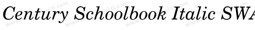 Century Schoolbook Italic SWA字体转换